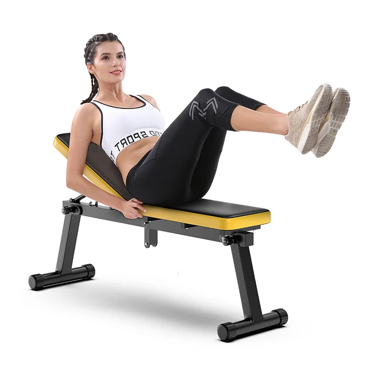 Adjustable folding multifunction dumbbell exercise weight flat bench