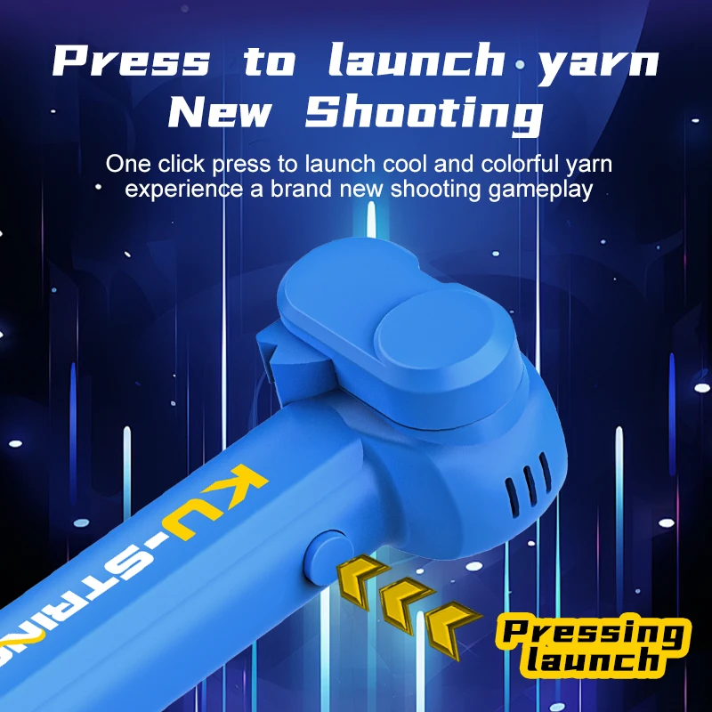 Glow in the Dark Rope Launcher Toy Rope Launcher Blacklight String Shooter With Quick-zip Rope & Loop Launcher