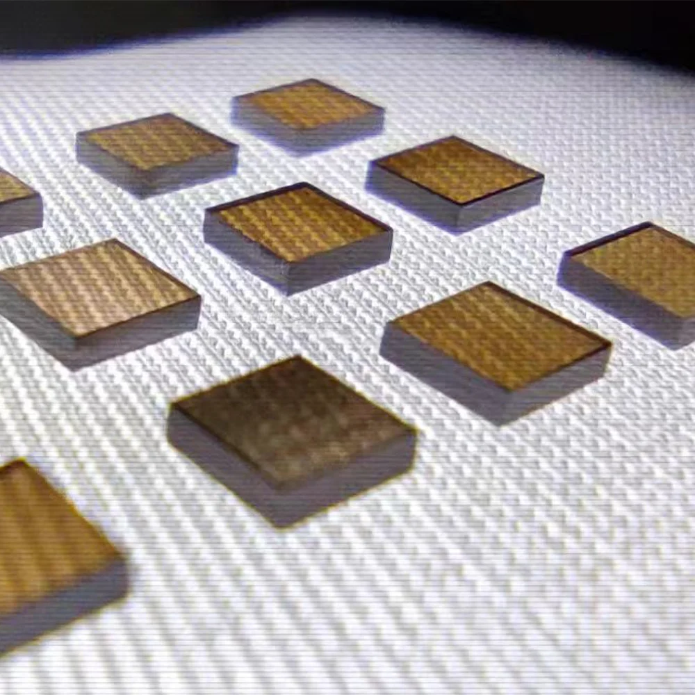 Thermal Management 3X3 Mm Raw Plate Material Gold Coated Diamond Substrate Diamond Chips