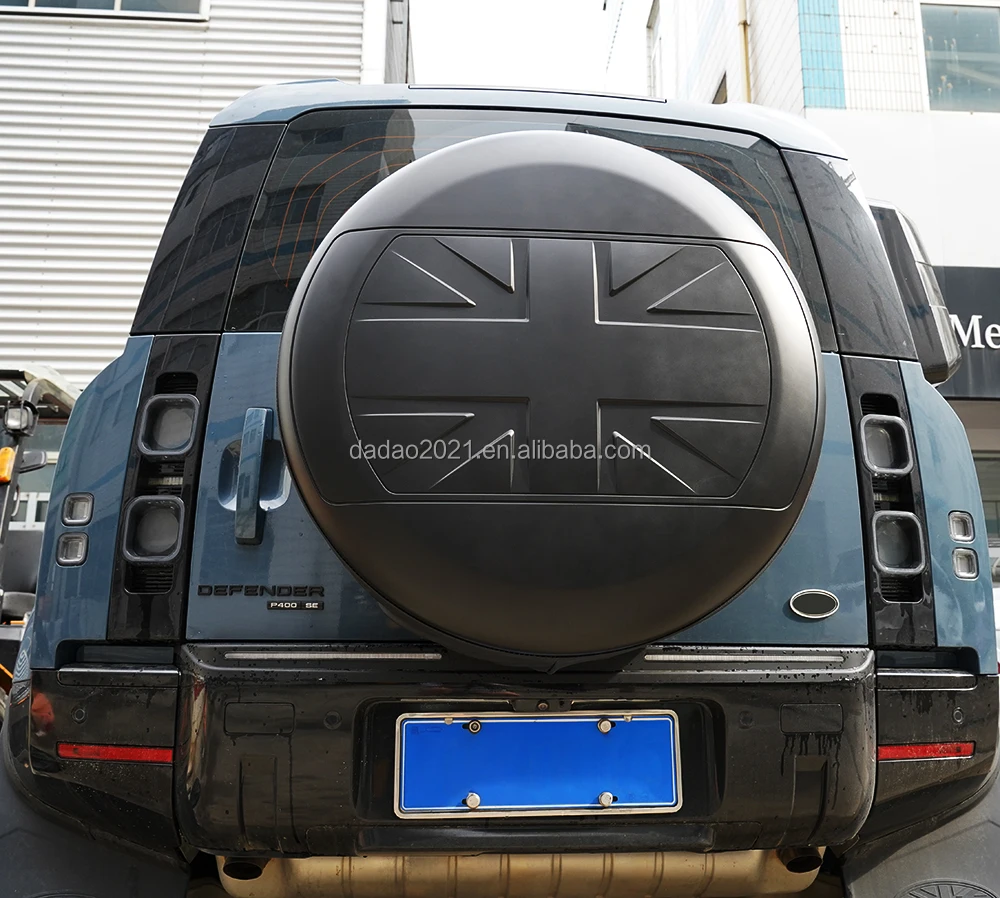 Car Matte Black Spare Wheel Cover for Land Rover defender 90/110 2020  Spare Wheel Cover