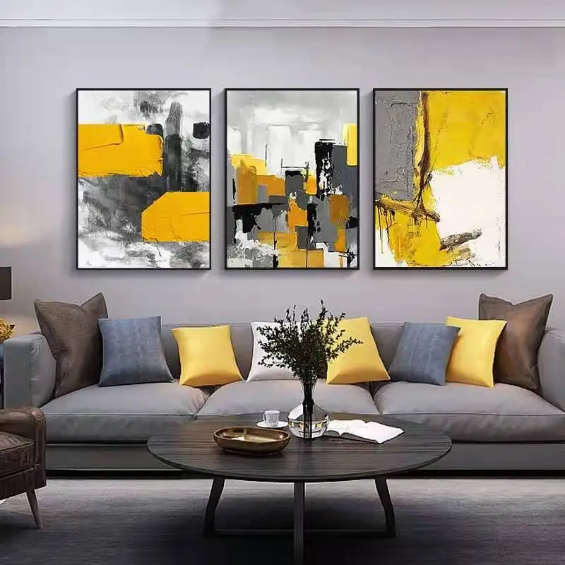 
Chinese factory frame DIY Abstract Canvas Oil Paintings for living room 
