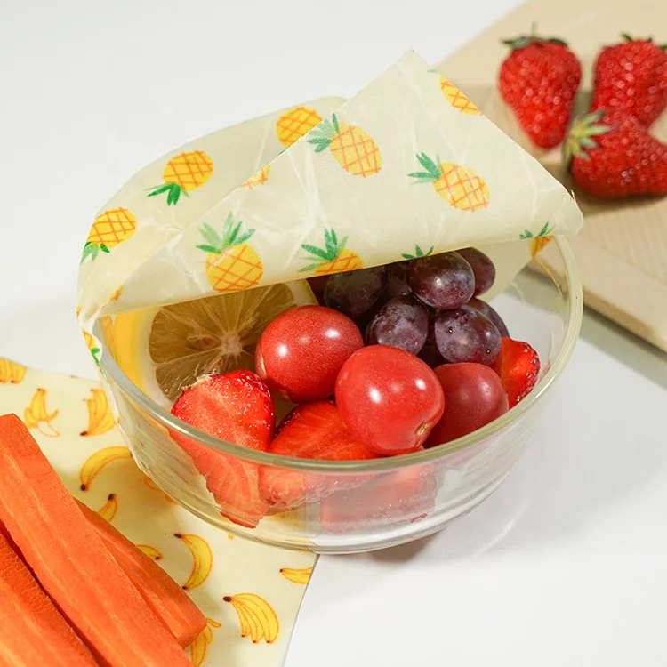 
Reusable Plastic Free Beeswax Food Wrap Beeswax Fresh Cloth 