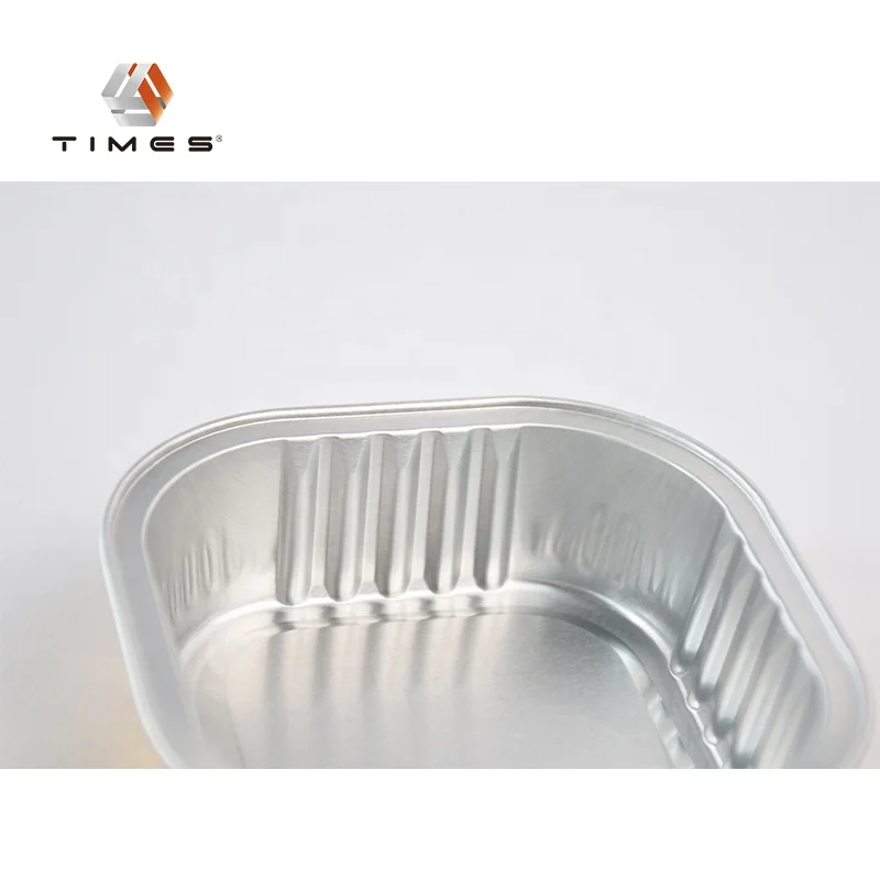 With Lid Food Container Baking Cup Aluminum Foil 120ml Recyclable Customized PET Ningbo OEM Square Aluminum Tray Aluminum Plate