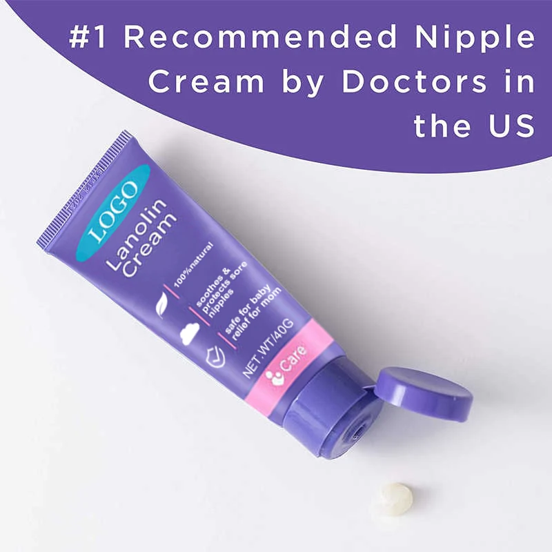 Private Label Soothing Lanolin Nipple Balm, Safe for Nursing Moms,Natural Nipple Cream for Breastfeeding Oem/odm