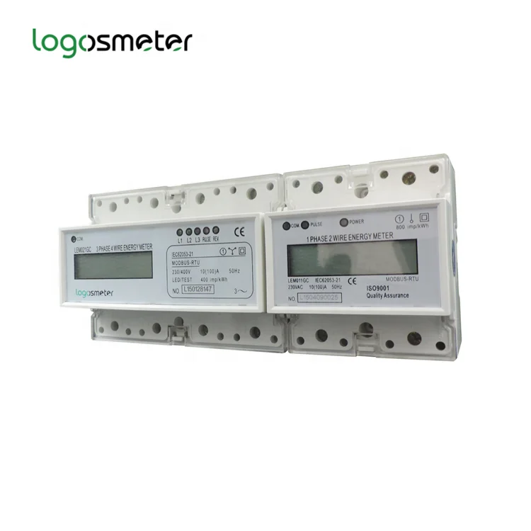 Din-рейка трехфазный RS485 Modbus измеритель мощности