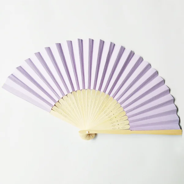 high quality custom carved bamboo hand fan two side printing silk folding hand fan