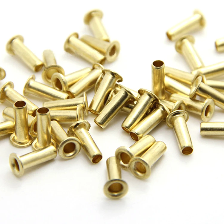 Brass Copper tubular Hollow Rivet Double-sided Circuit Board PCB Nails wide roll eyelet pcb rivet