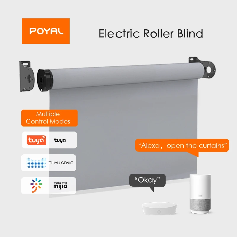 Smart home Tubular Roller Blinds Motor Remote Control Automatic 45mm Tube