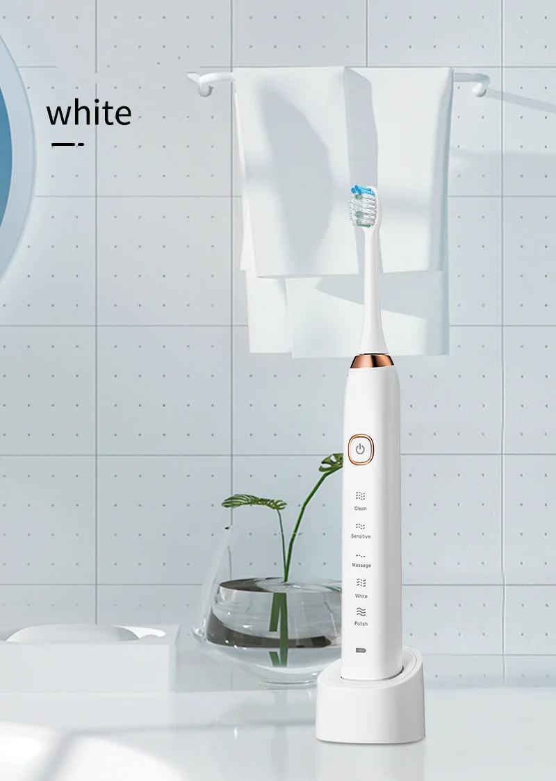 Automatic sonic electric toothbrush 5 speed 8 brush head portable case magnetic levitation electric toothbrush for adults