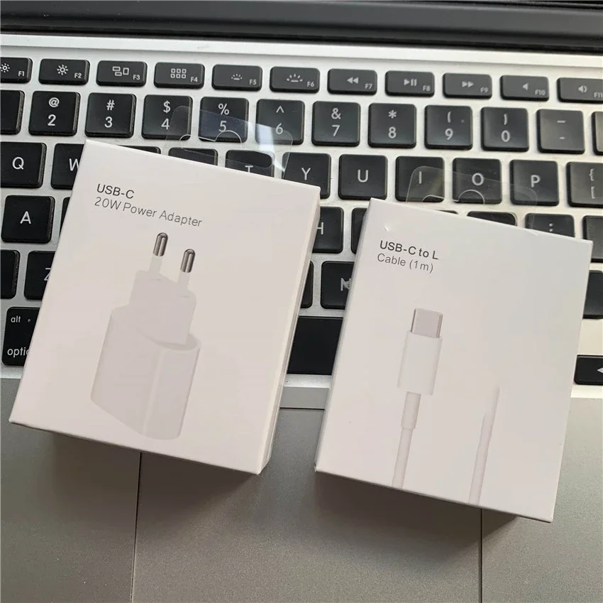 Original 20W Fast Charger For iPhone 12 charger Pro Max 13 USB-C C2L USB C Power Adapter Type C QC4.0 for Apple Cable 11 XS 2M