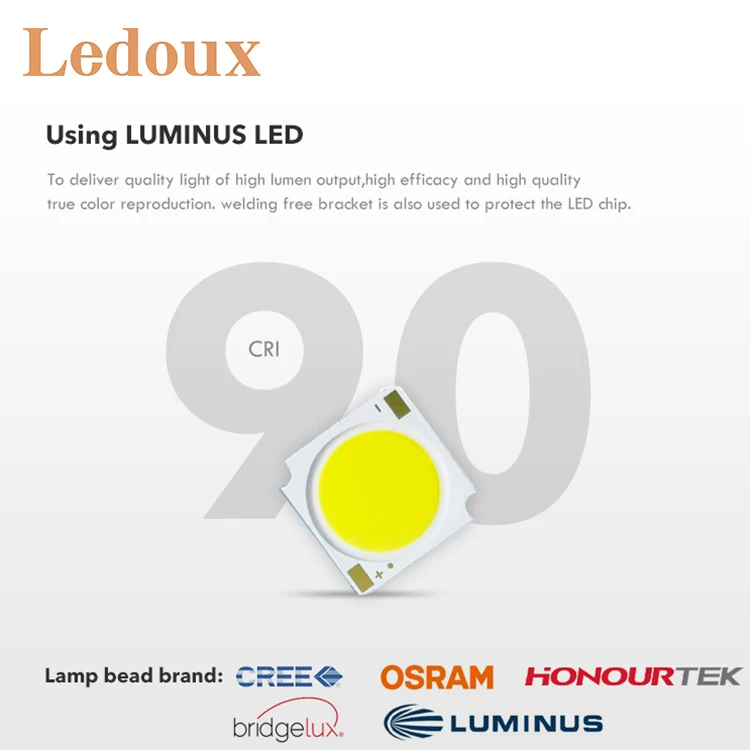 LEDOUX High Power Adjustable Rail System 3000K 3500K 4000K Indoor Lighting Track 35W 45W Track Light