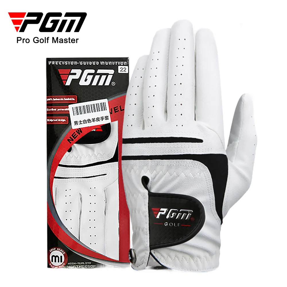 PGM ST022 custom golf gloves cabretta leather men golf gloves with ball marker