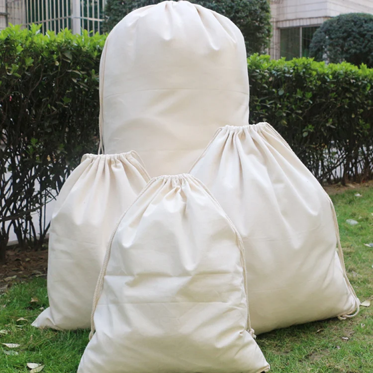 Factory Price Canvas Cotton Drawstring Shoe Bags Cloth Dust Bag  Dustbag for shoes