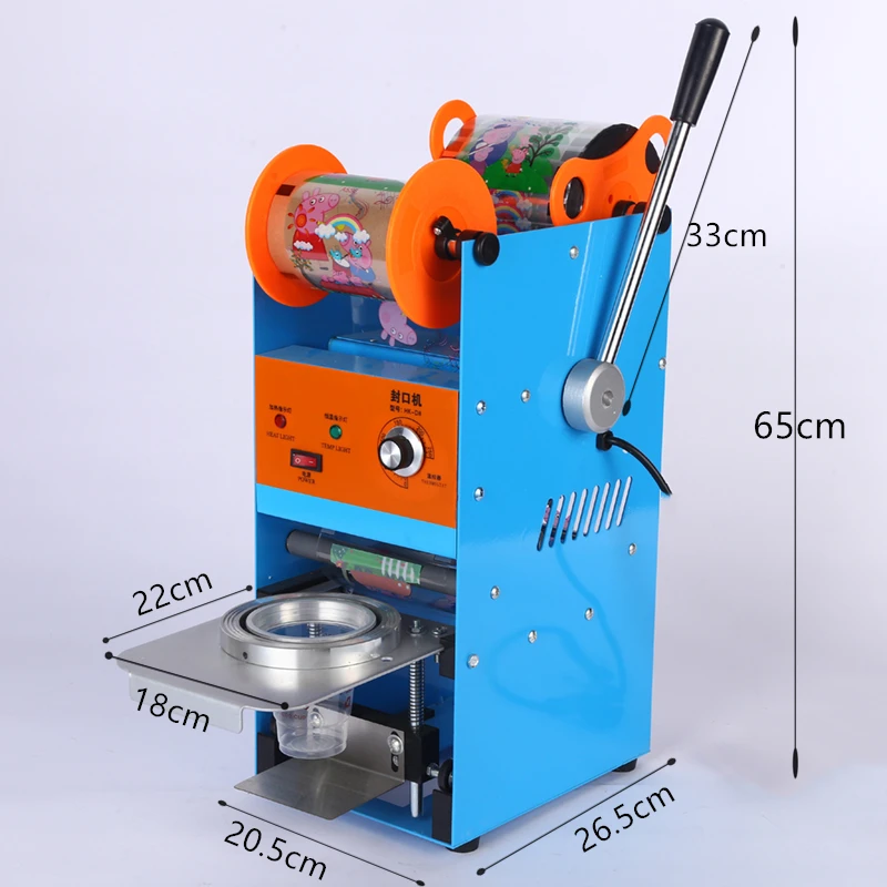Whole sale manual plastic bottle cup sealed hand press bubble tea cup sealing machine