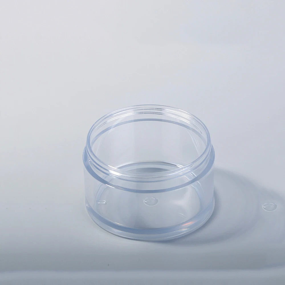 30g 50g 100g 150g 200g Clear Eco Friendly Empty Plastic Skin Care Cream Jar Manufacturing For Cosmetic with White Lid