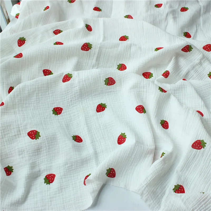 
100%cotton double crepe gauze sleepwear blanket kids baby fabric 