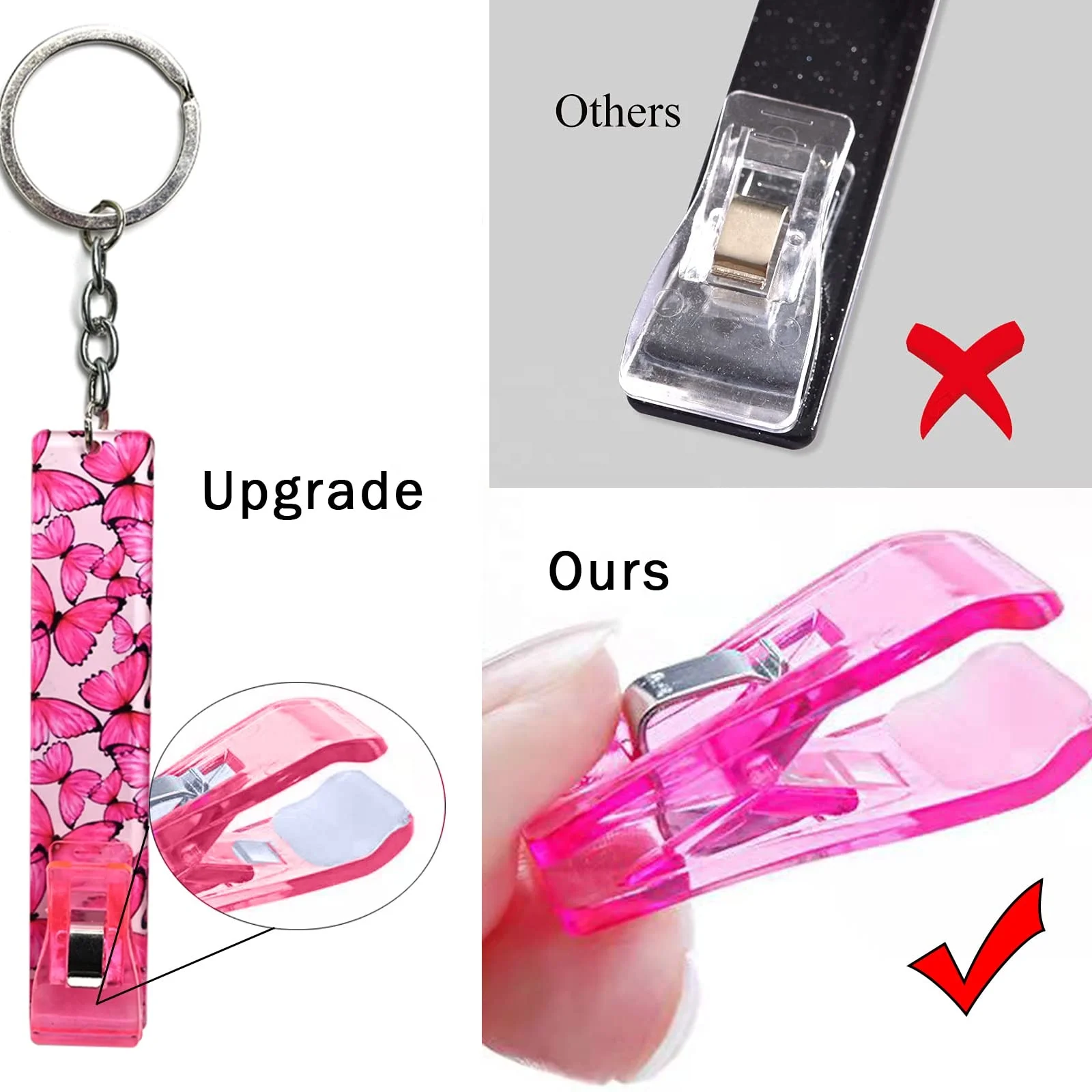First Factory Wholesale ATM Card Grabber Acrylic Keychain Card Puller Custom logo Credit Card Grabber for Long Nails
