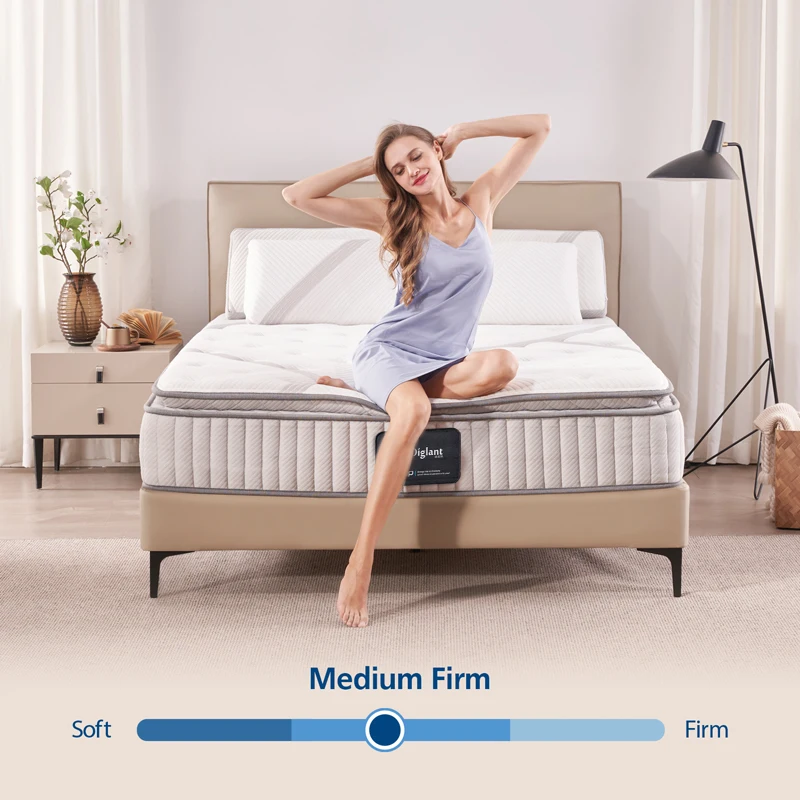 Free Shipping Hybrid mattress 12 Inch Memory Foam Pocketing Spring Mattress