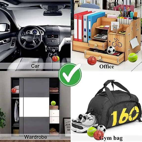 Sneaker Deodorizer Balls, Shoe Deodorant Balls for Sneakers,Gym Bags and Lockers Odor Eliminators Air Fresheners Ball 6 Pack