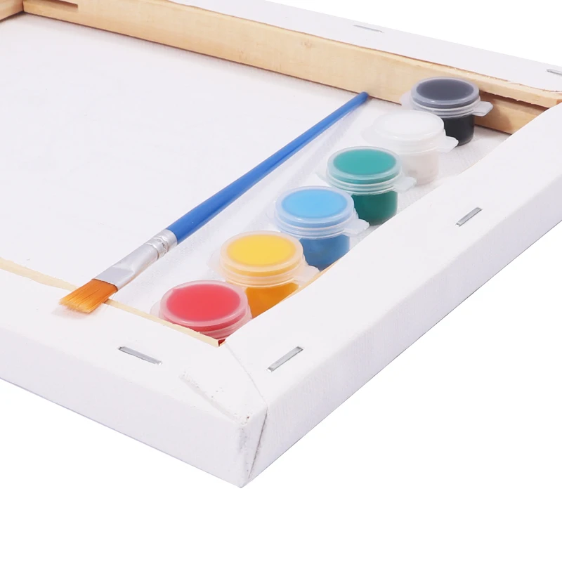 Foska New Item Pre Drawn Outline Canvas Paint Party Kit for Kids Children Different Sizes Styles Animals Color Filling Art Paint