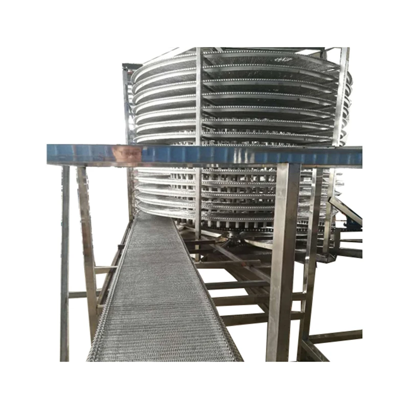 Small Commercial Quick Blast Tunnel Freezing Machine for Fish IQF Double Drum Spiral