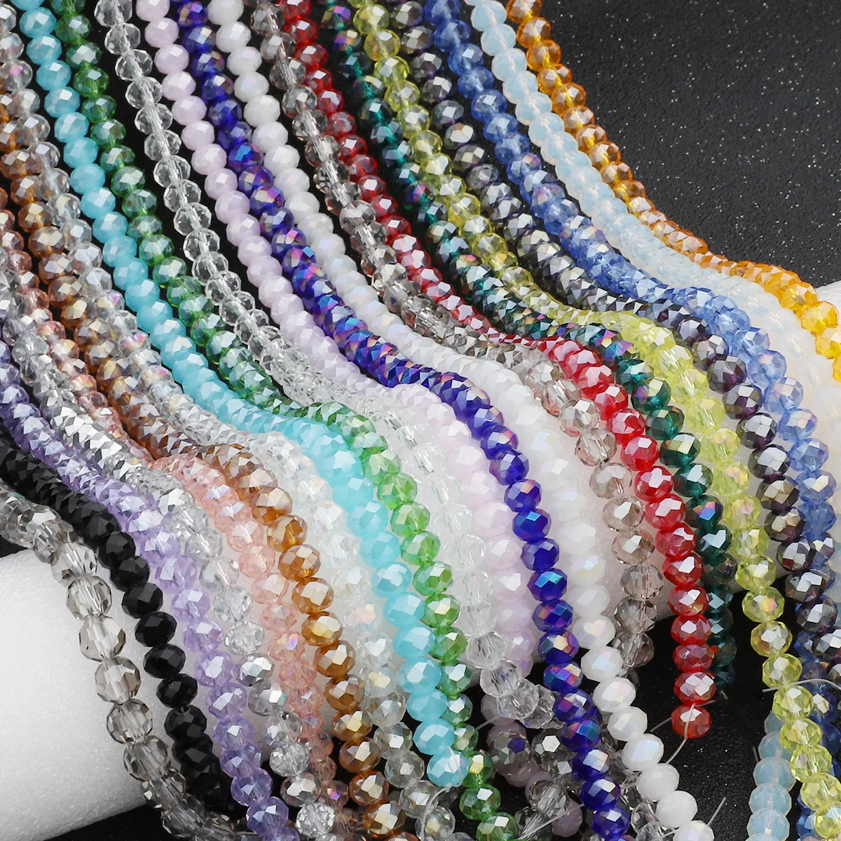 Faceted Glass Crystal Beads Colorful Beads Jewelry Making Bead for Making Bracelet Necklace Accessories