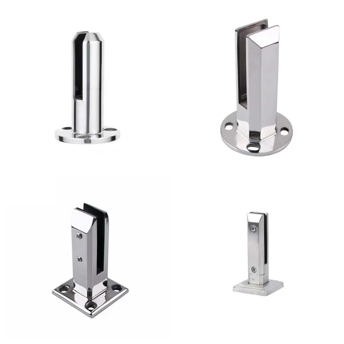 Adjustable 10mm 12mm High Railing Glass Balustrade Spigot Swimming Pool Fence 2205 Stainless Steel Glass Spigots On Stock