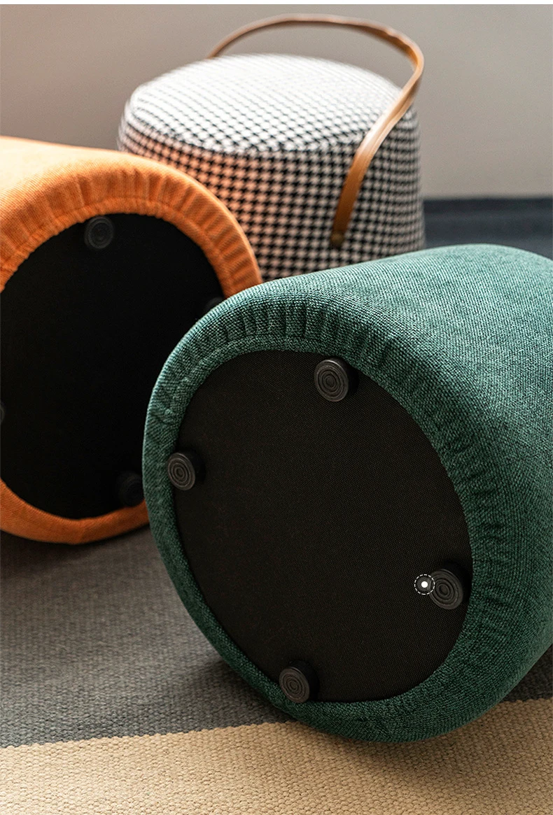 RTS OEM Manufacturer Living Roon Sofa Furniture Modern Design Bucket Stool Chair Velvet Sofa Ottoman Foot Stool