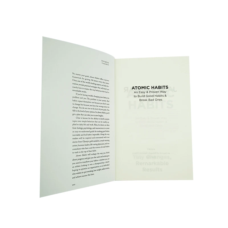 Best quality Printing atomic habits book inspirational book Novels Hardcover  Printing Service