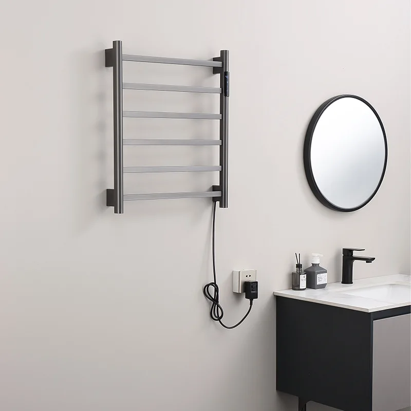 Electric Towel Rack Brushed Gold PVD Heated Towel Rails bathroom Radiators Towel Warmer