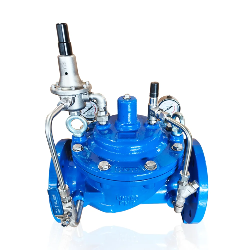 Factory supply tap water pressure reducing valve stainless steel flange fire control valve pressure regulator valve