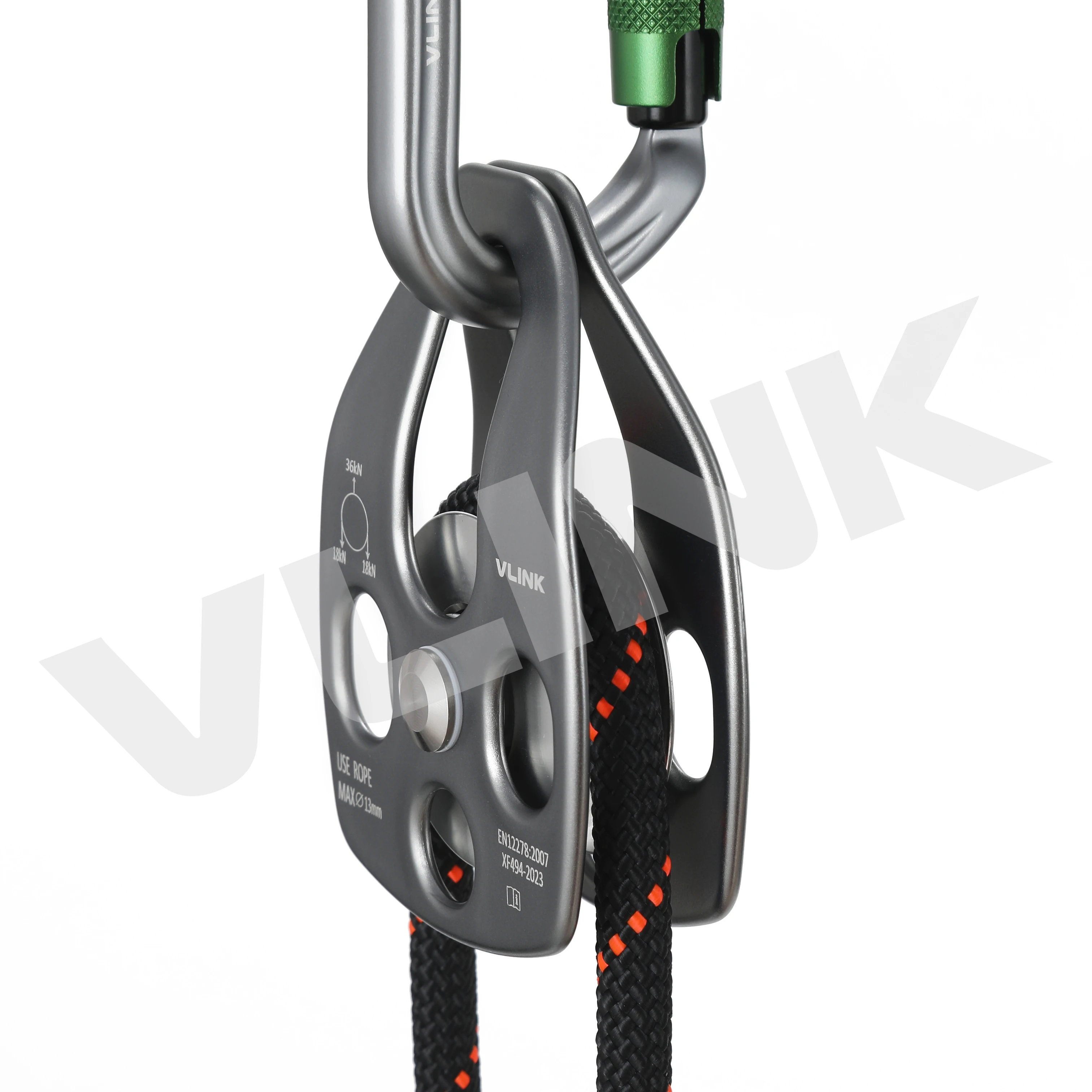 Rescue Aluminum Ball Bearing Large Single Pulley for Climbing