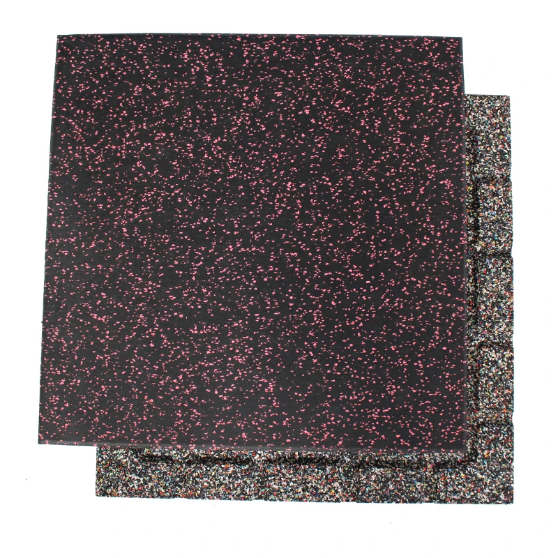 Smooth Surface Black Rubber Gym Flooring Tiles For Weight Lifting Exercise Rubber Mats 3cm 4cm 5cm Thickness