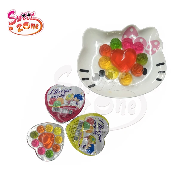 Manufacturer wholesale Pudding Cup I Love You Jelly Candy