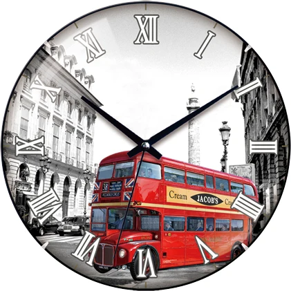Beautiful WH-6772 Paris Eiffel Tower Picture Wall Clock