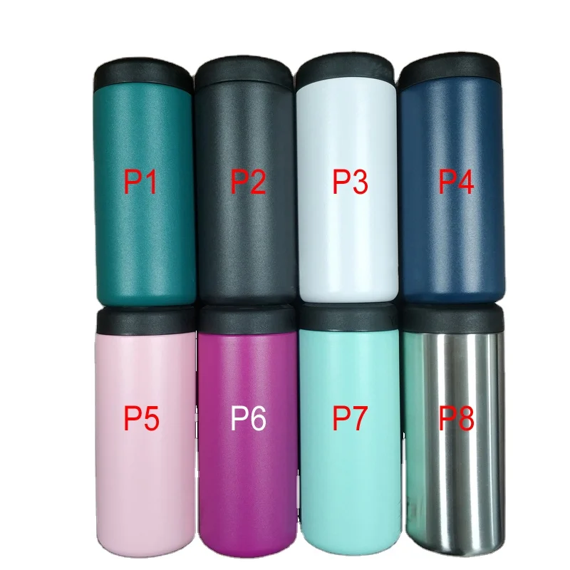 2021 New Cola Can Cooler 12oz Straight Yeticooler 350ml Beer Beverage Bottle Keep Cold Holder Cup