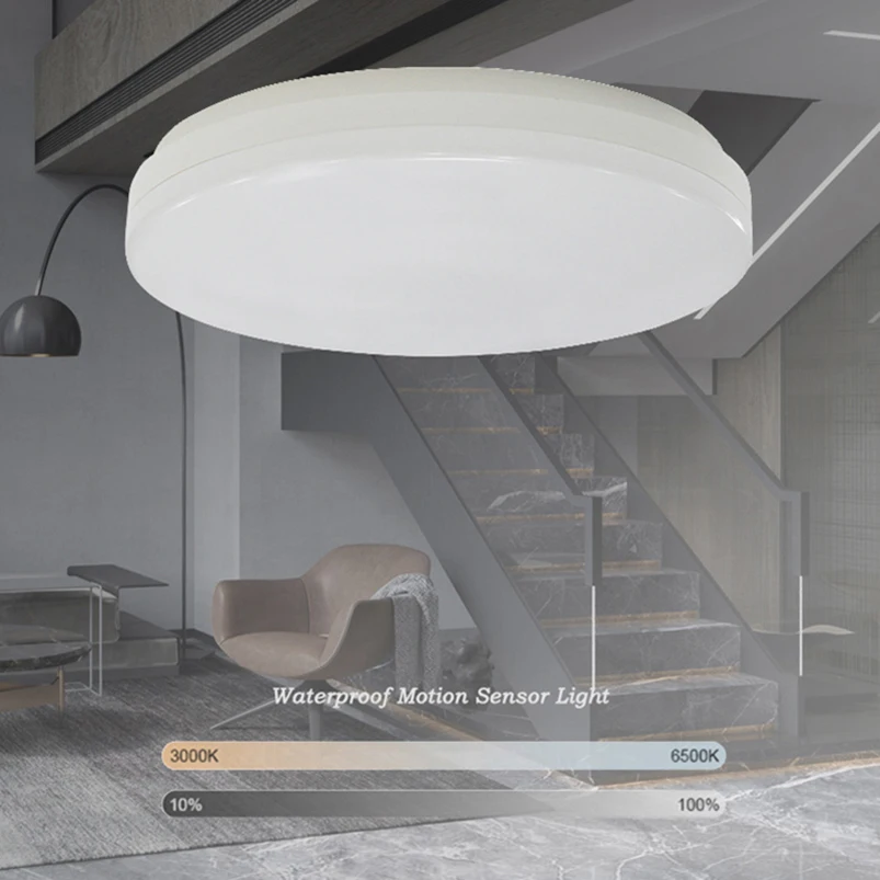 Microwave Hallway Sensor Luce Di Soffitto Waterproof Round Surface Mount  Led Luz De Techo Bathroom Bedroom Modern Ceiling Light