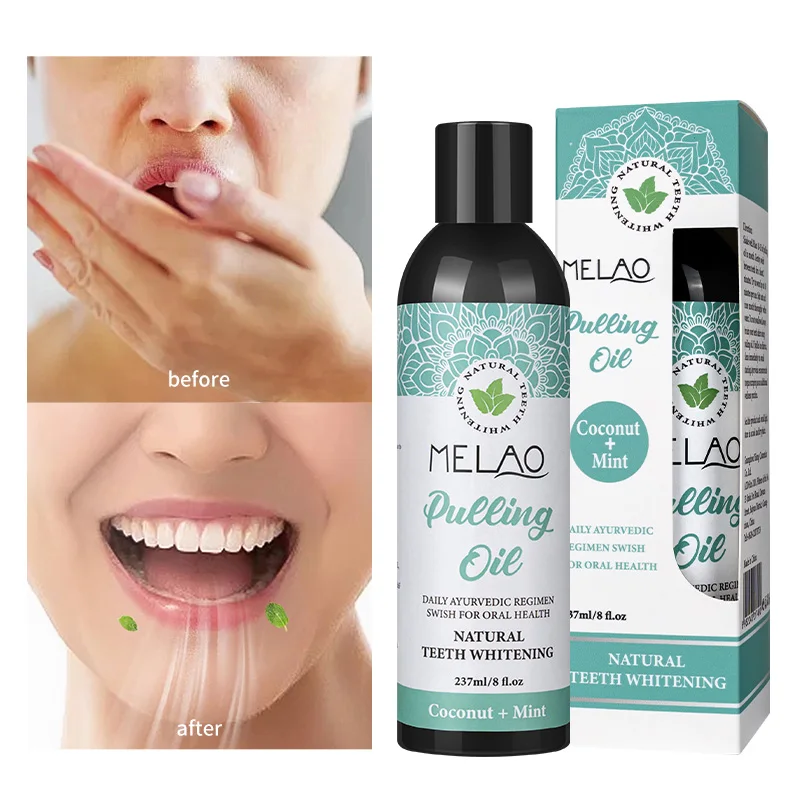 Private Label Whitening Teeth Whitening Oral Freshing Coconut Oil Pulling Mouthwash For Teeth