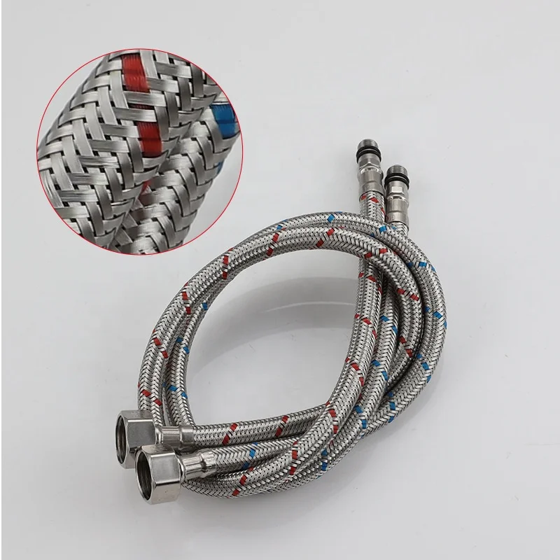 stainless steel flexible braided metal hose for wash basins inlet hose water pipe