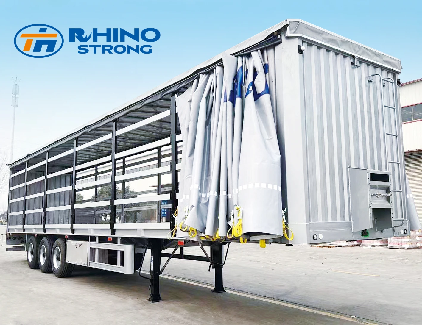 NEW 3 Axles 40ft Curtain Side Trailer Open Container Semi-Trailer High Quality For Sale