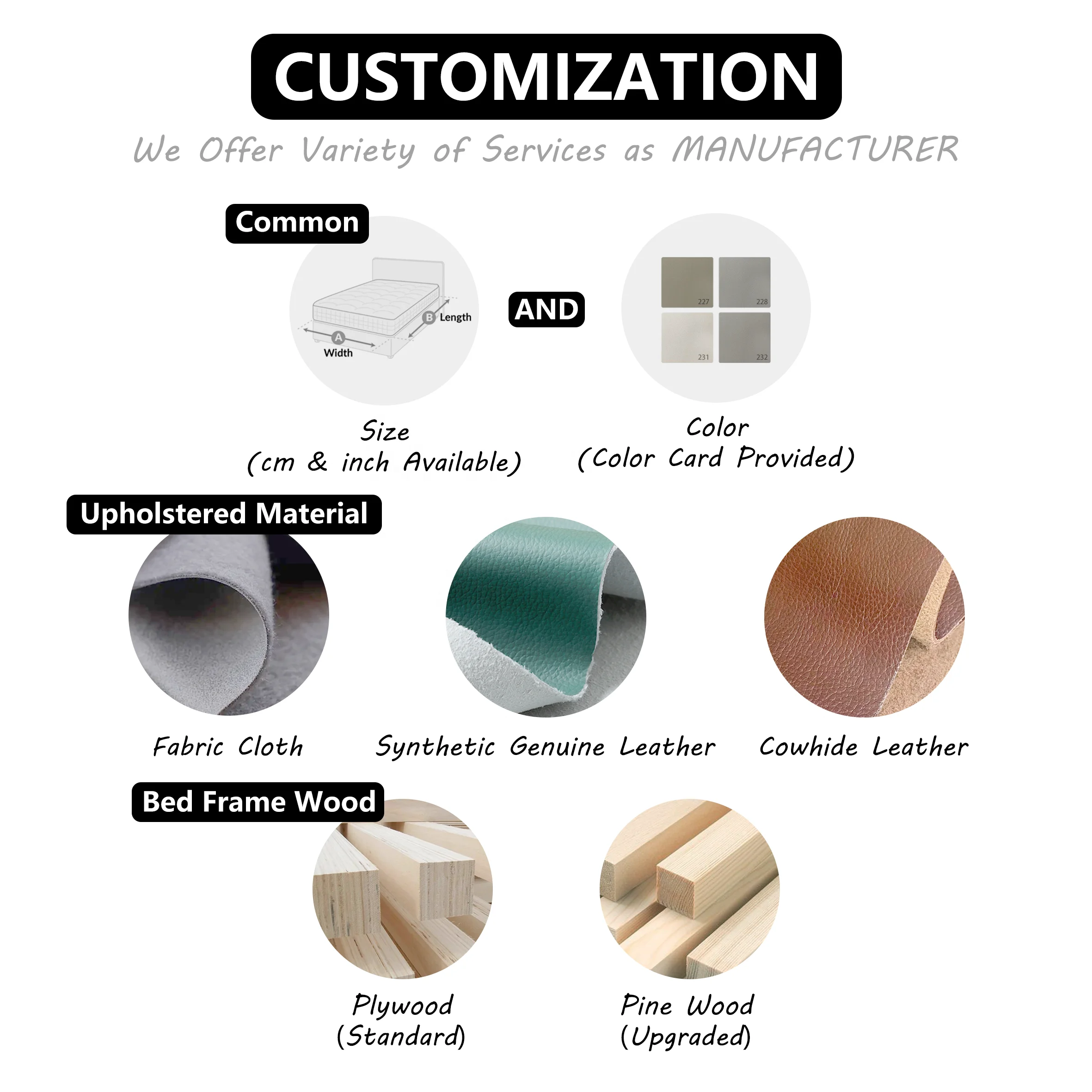 Cow Leather Up-holstered Beds Customized Color Queen Full Space Storage Bed Floating King Size Bedding Set with Nightstand