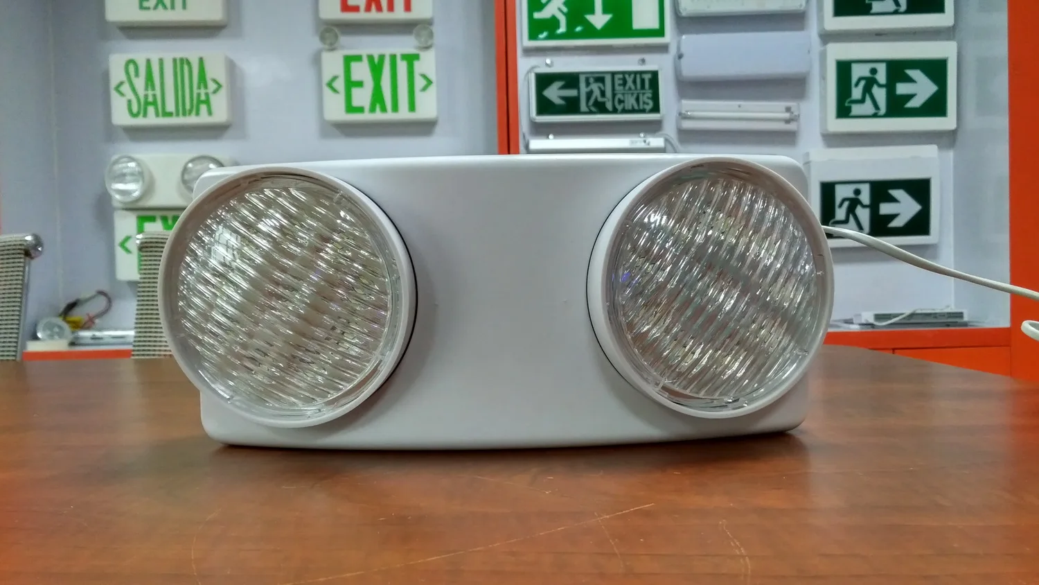 120/277V USA Standard ABS Housing twin spot with battery LED Emergency Light