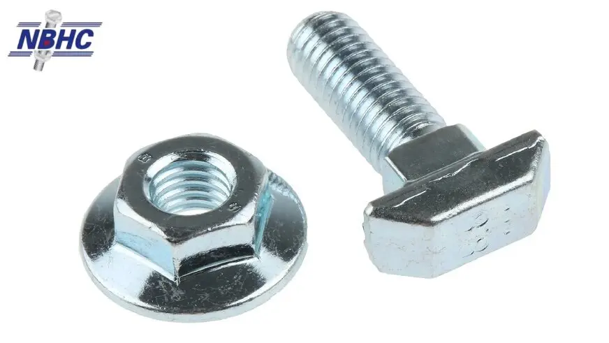 NBHC012BO M6 M8 M10 M20 customized T-head bolts Halfen bolt carbon steel t bolt