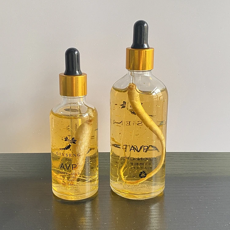 Private Label OEM ODM Skin Care Serum Moisturizing 100ml 50ml Anti-wrinkles Anti-aging Ginseng 24k Gold Face Serum
