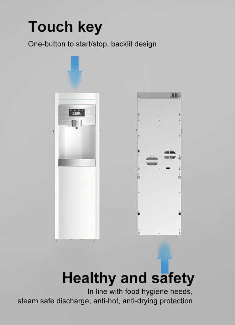 
ANGEL Health and safety RO 10L Tank smart water purifier Hot and Cold Floor standing manual water dispenser 