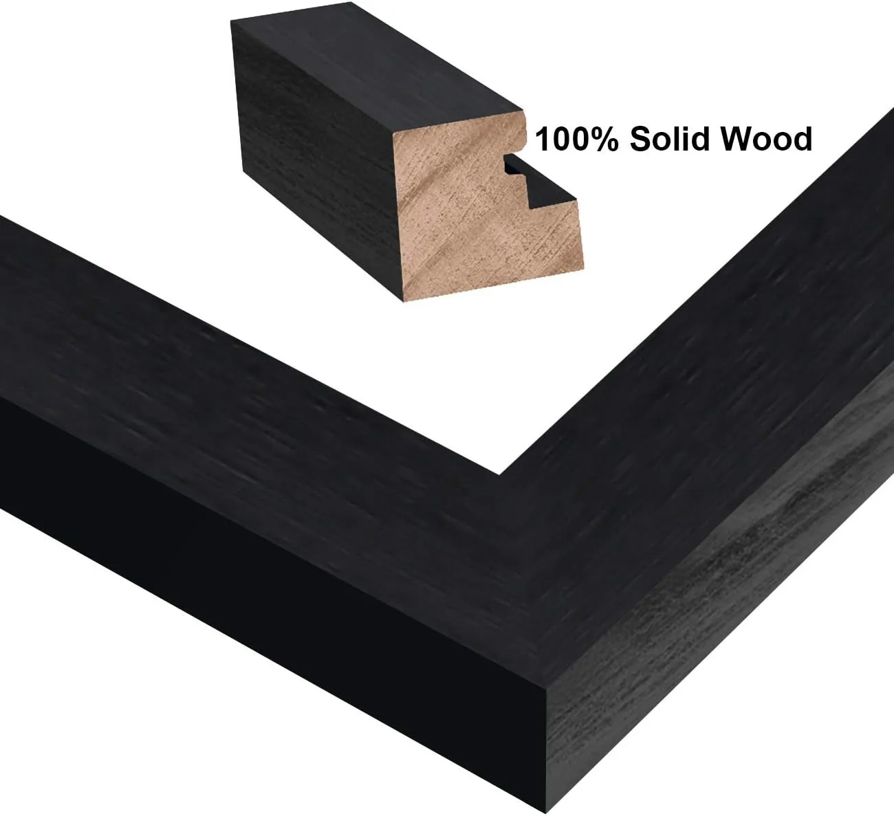 Classic Natural Black Woodgrain 16x20 HD Acrylic Gallery Photo Picture Art Prints artwark Wall Hanging Home bar studio decor