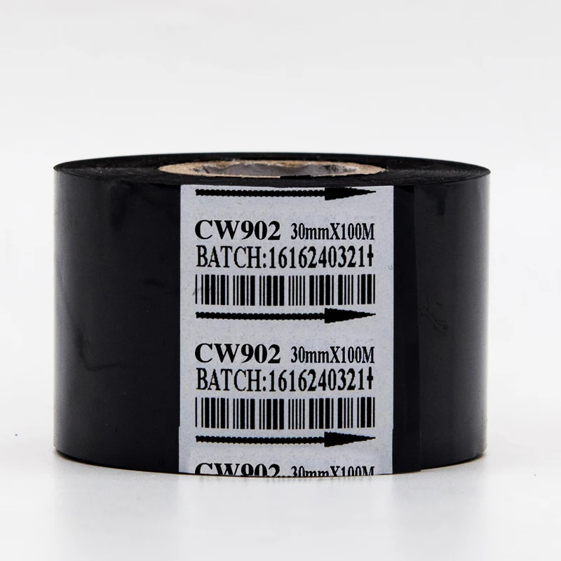 Black Hot Stamp Foil 30mm Date Coding Ribbon Stamping for Batch Printing