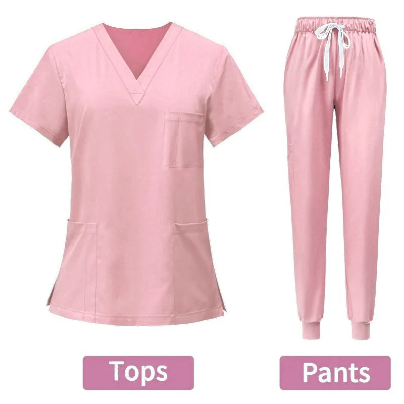 Factory Direct Fashionable Medical Top Uniforms Scrubs Sets Uniforms Dentist Spandex Jogger Scrub Suit Hospital Nursing Scrubs