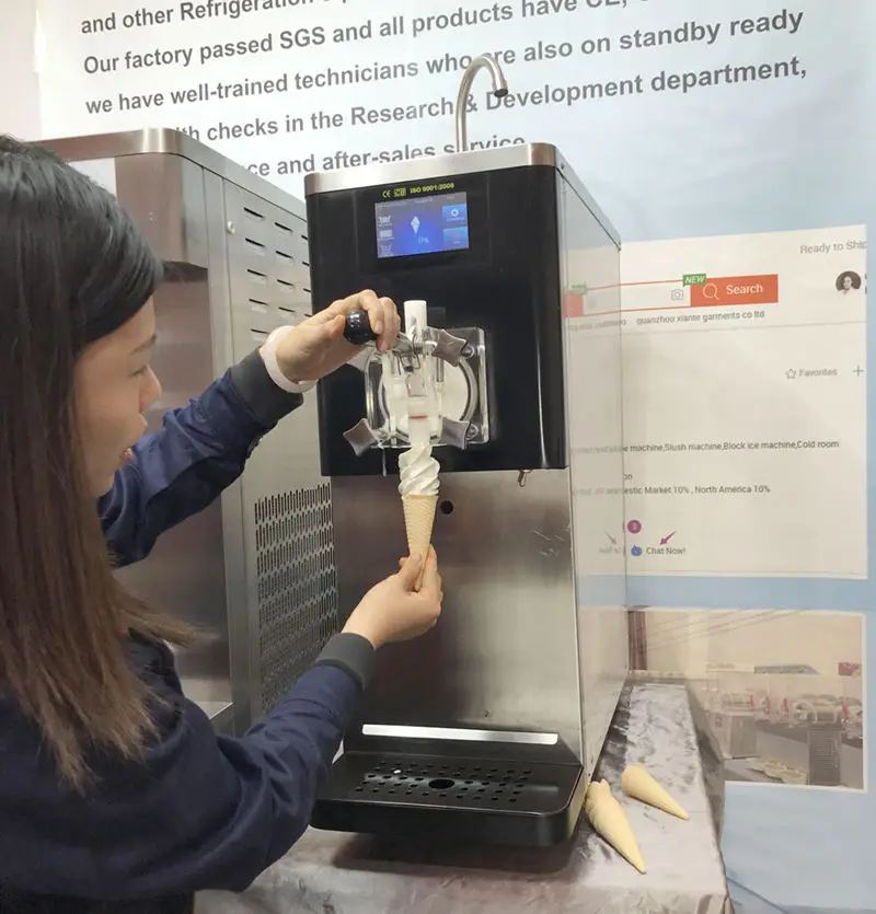 Brazil Acai Yogurt Milkshake Blending Machinery Soft Ice Cream Machine