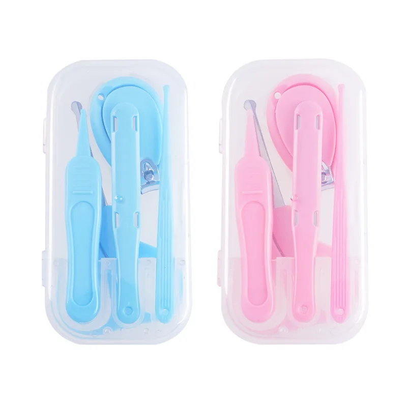 professional Baby infant grooming kit 5 pcs pink and blue color manicure kit